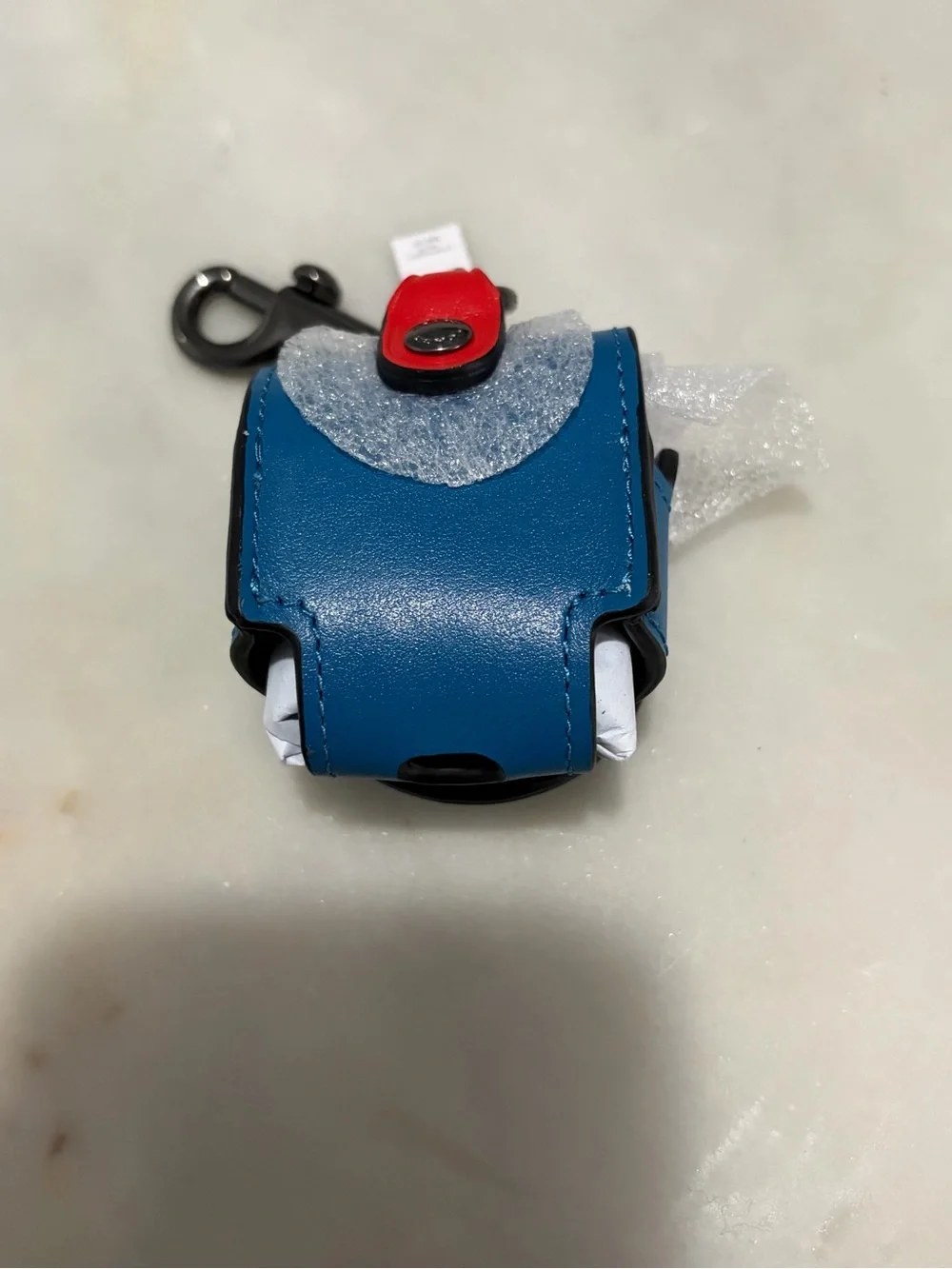 NEW Coach Wireless Earbud Case Bag Charm Colorblock Coach Logo Royal Blue Red